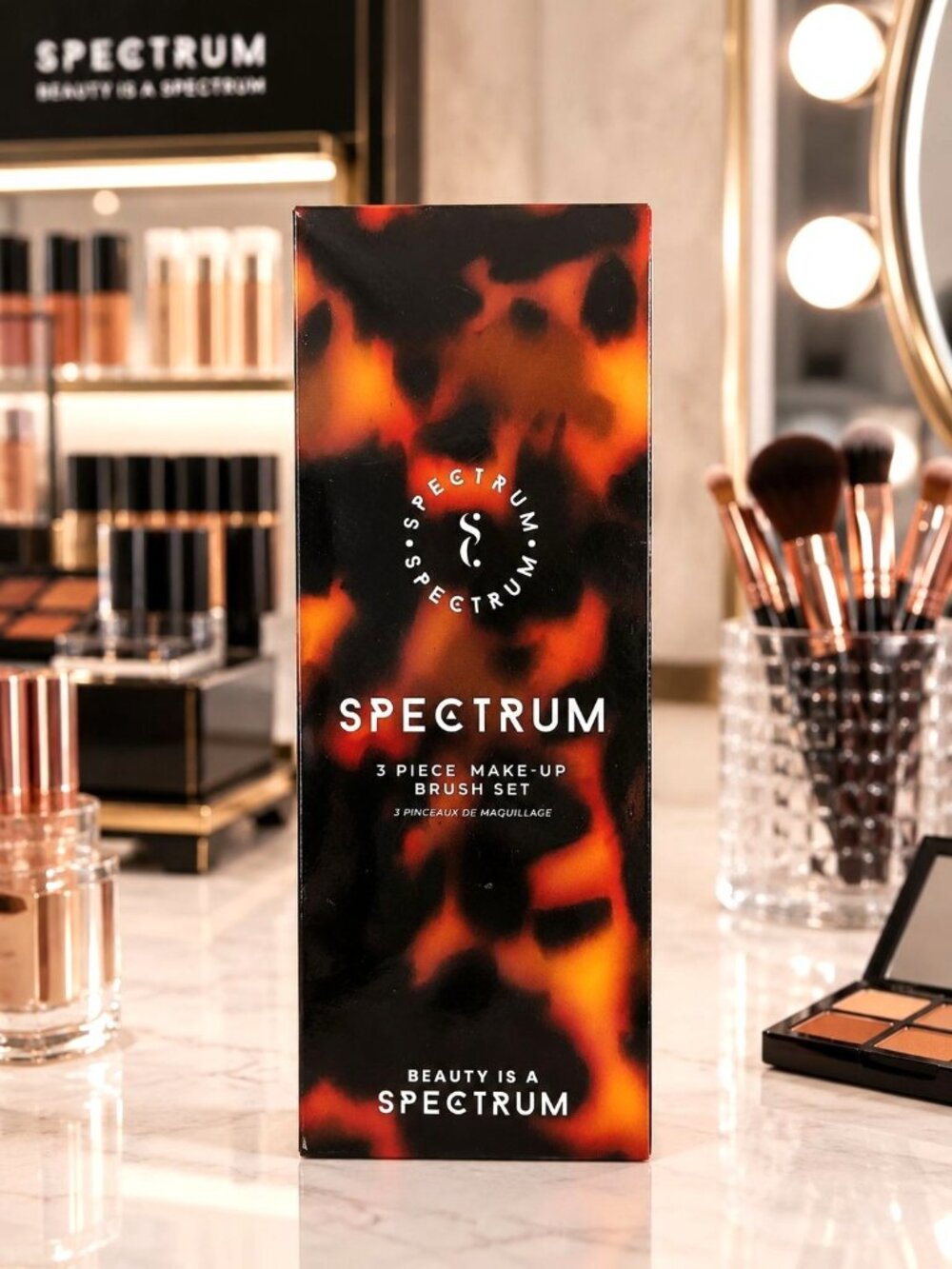 Spectrum 3 Piece Make Up Blush Cosmetics Brush Set - NIB